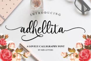 Adhellita Font: Adding Calligraphic Spark to Brand Identity