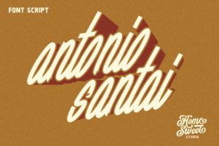 Antonio Santai Font: Bold Vintage Script for Makers